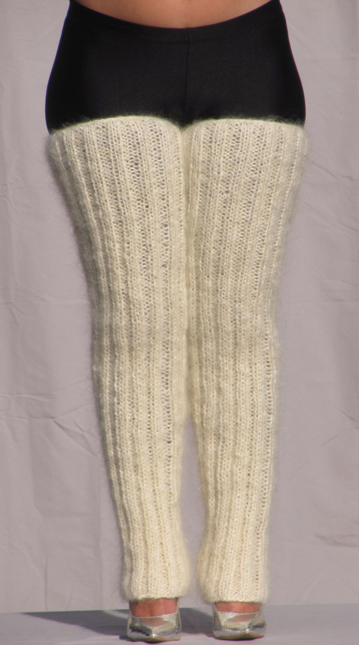 MOHAIR Hand Knitted CREAM Gaiters LEGWARMERS Legging Spats - Etsy UK