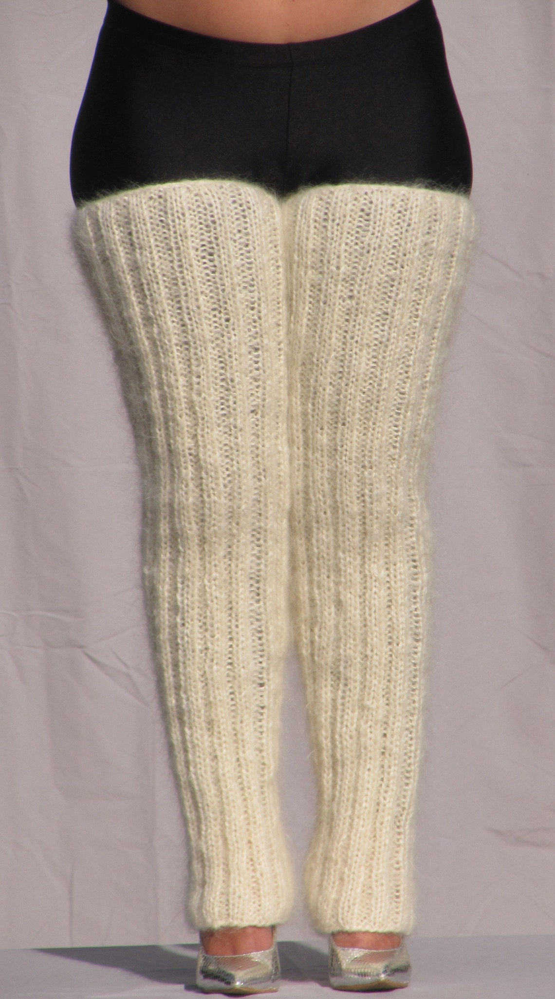 MOHAIR Hand Knitted CREAM Gaiters LEGWARMERS Legging Spats Etsy UK