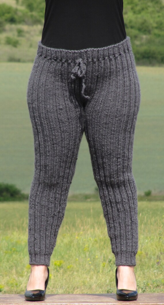 WOOL Design DARK GREY Hand Knitted 
