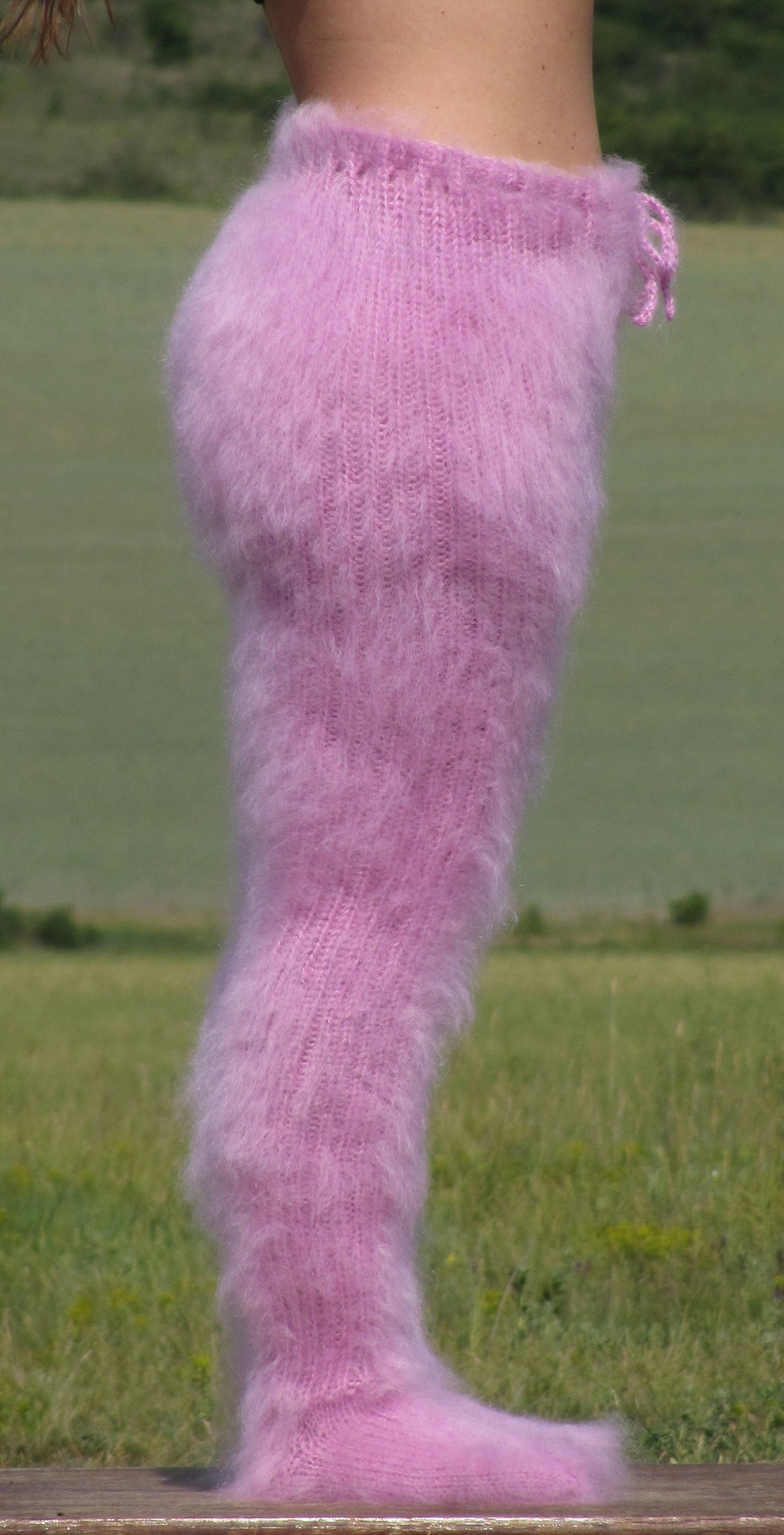 pink fuzzy pants