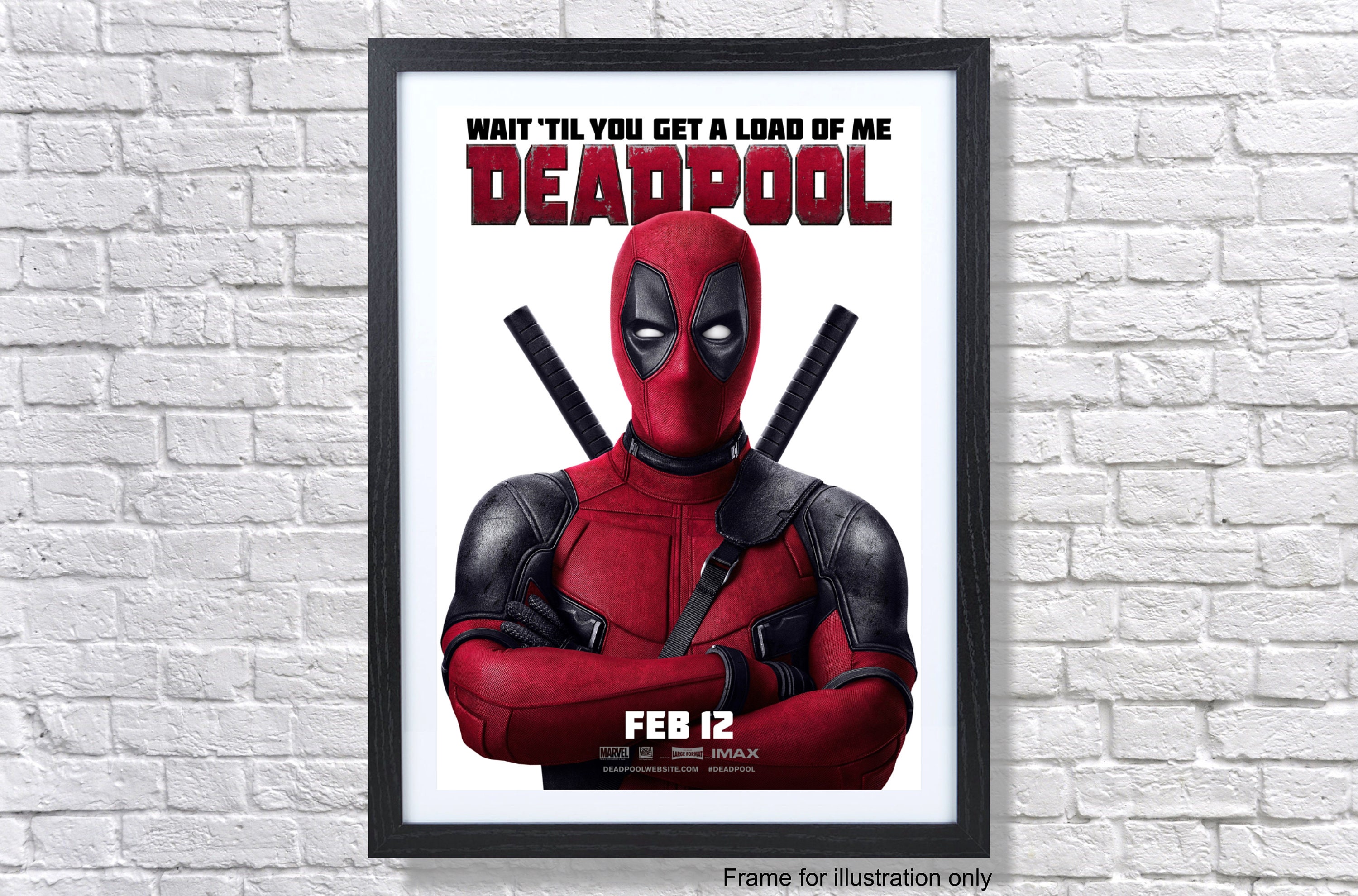 Art Print Promo Poster DEADPOOL 3 Ryan Reynolds MARVEL Film Gift Wall Decor  2024