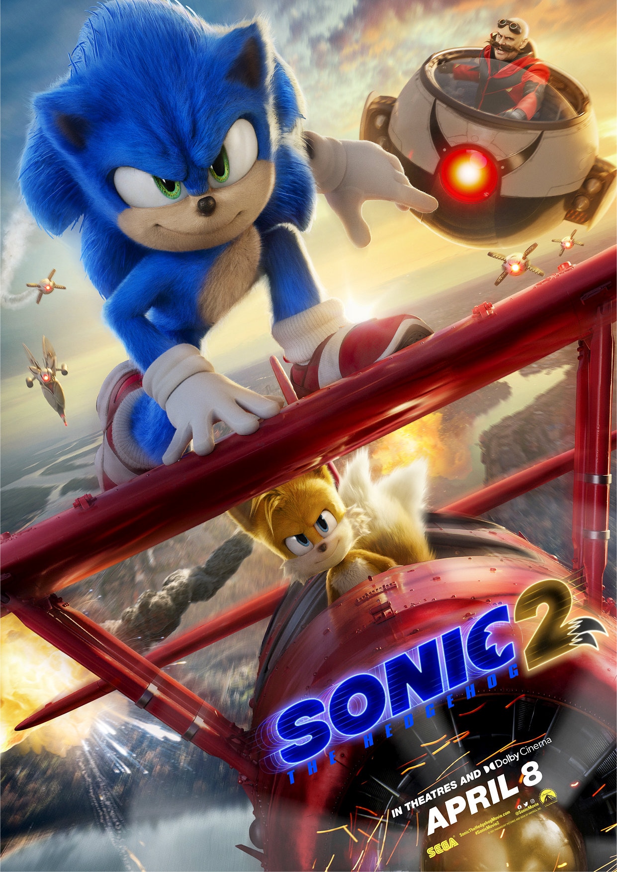 Sonic the Hedgehog 2 2022 Teaser Poster A5 A4 A3 A2 A1 Etsy UK