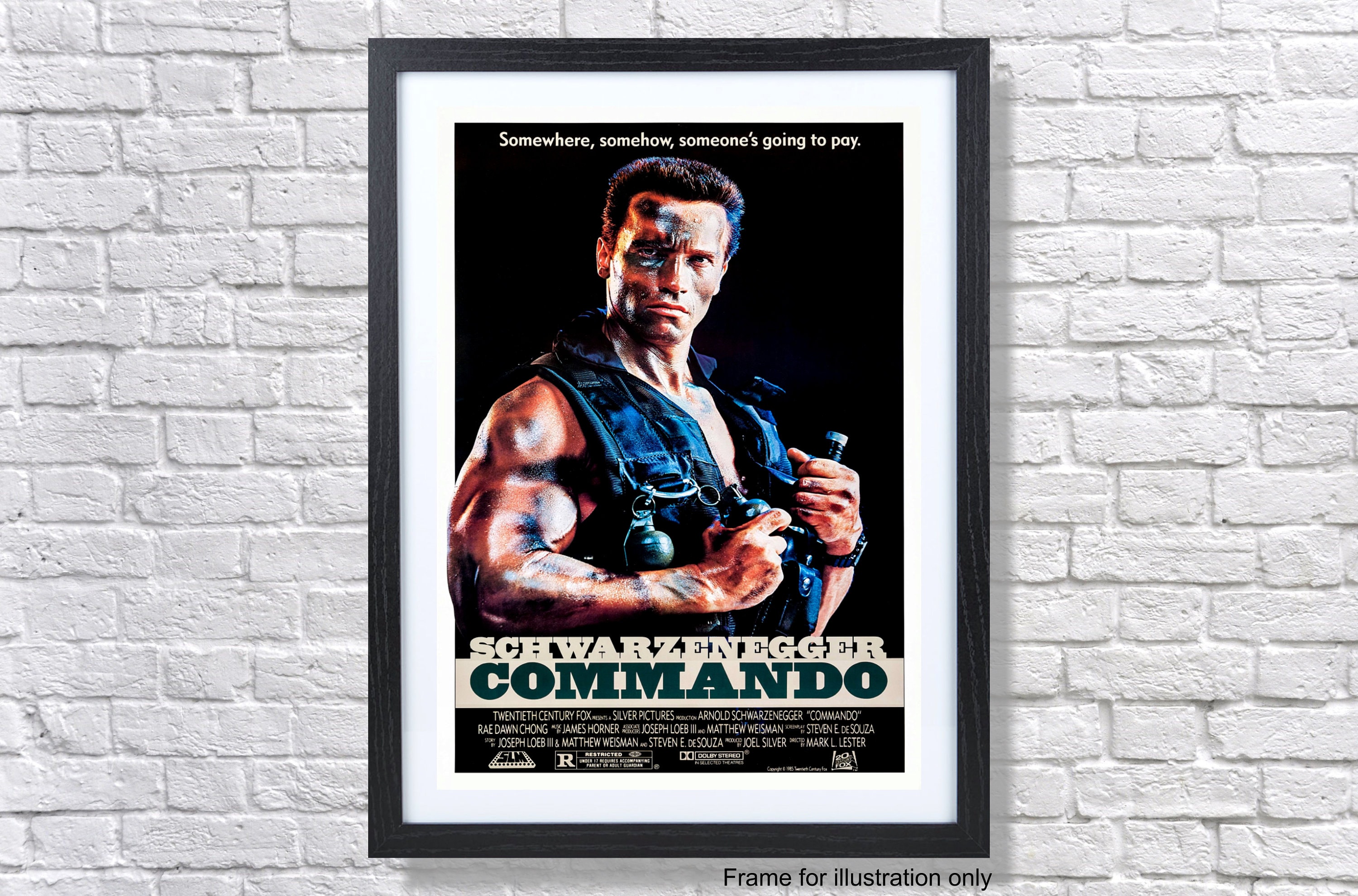 Commando Arnold Classic Movie Large Poster Art Print Gift A0 A1 A2 A3 A4