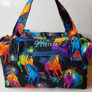 Personalized Duffel Bag: Horse Print, Overnight Travel Bag