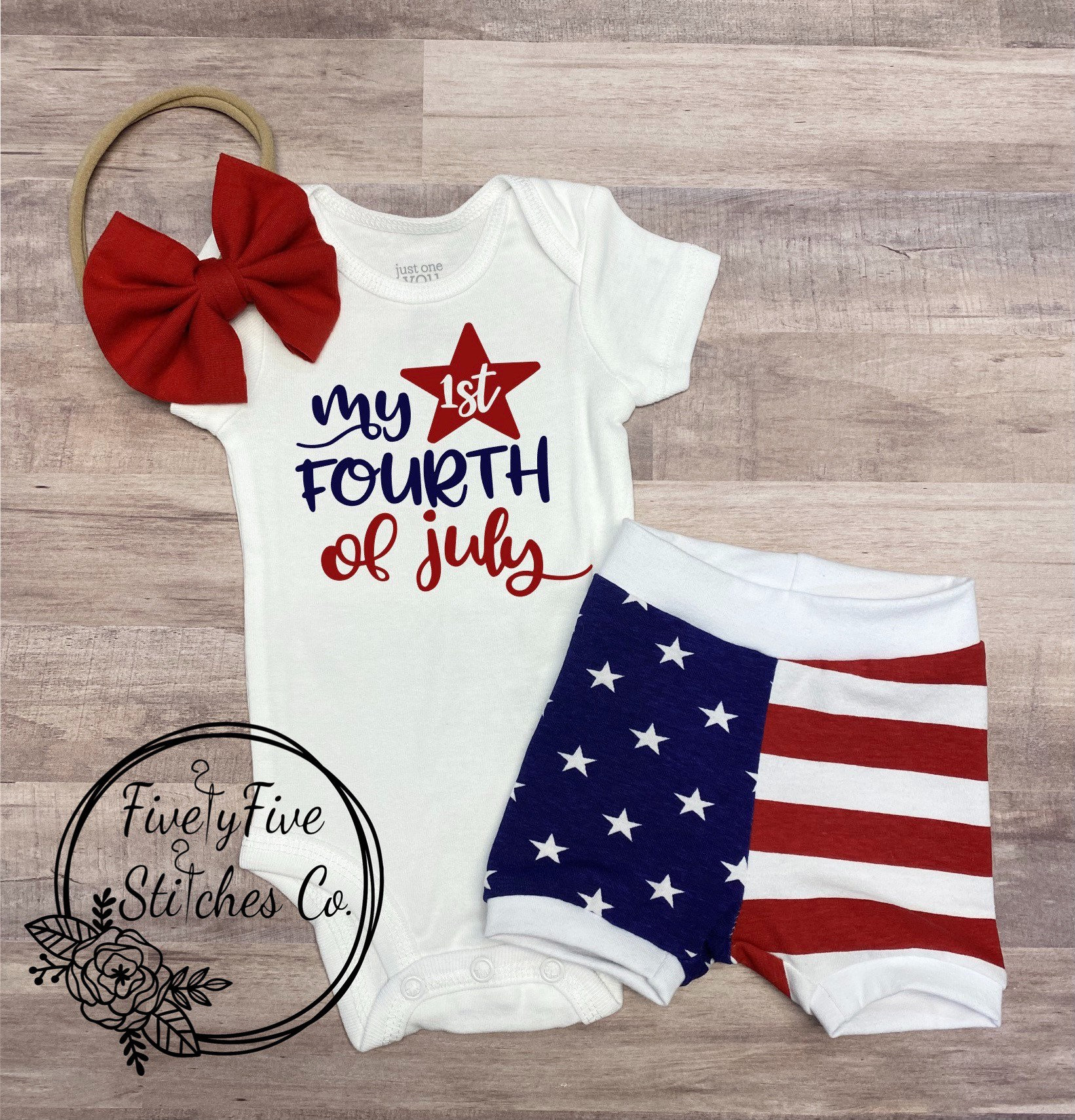 Baby Girl Fourth of July Outfit First 4th of July Outfit Girl Etsy