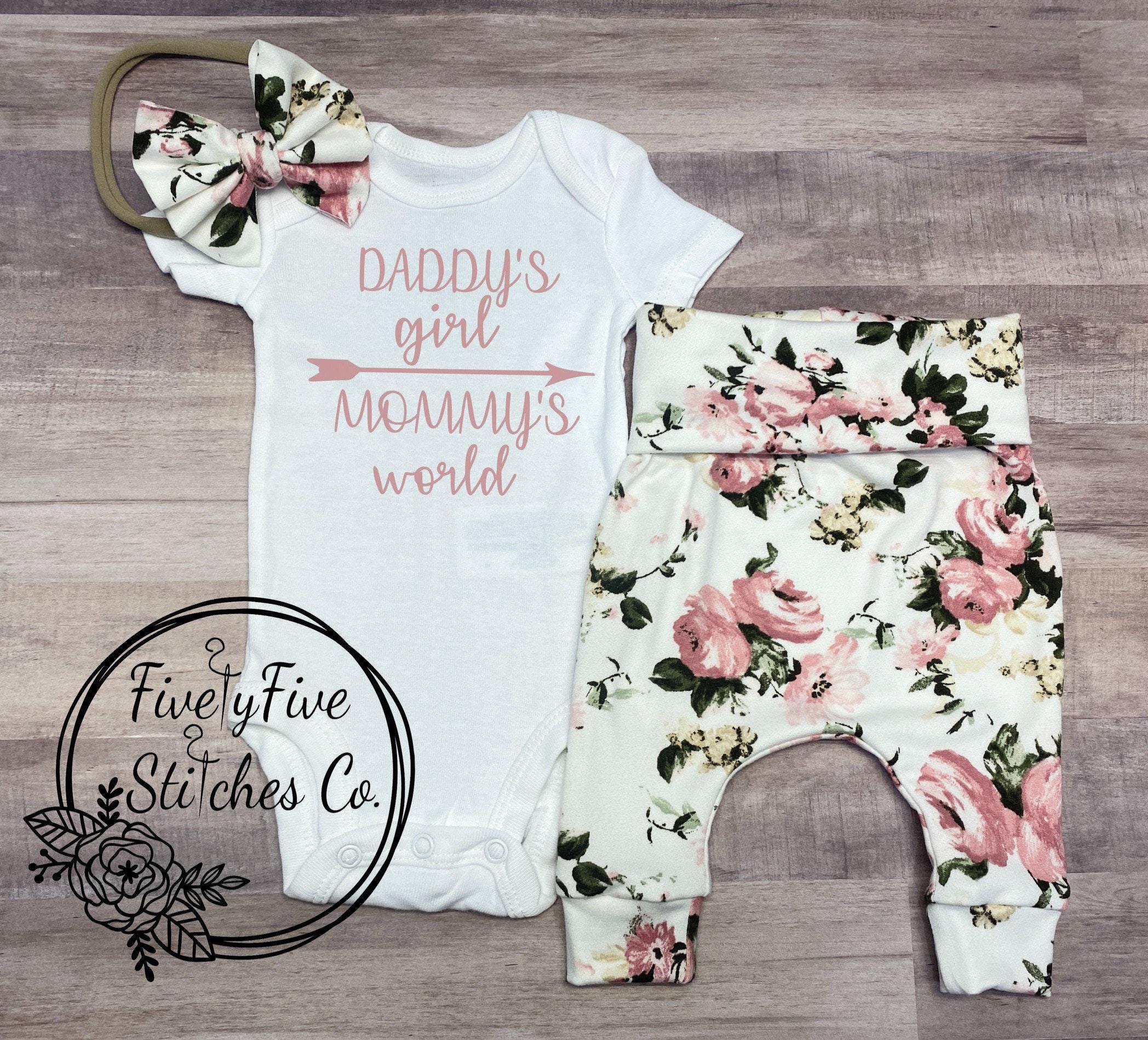 Daddys girl mommys world newborn sale outfit