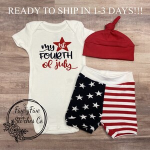 baby boy first 4th of july outfit