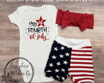 Baby Girl Fourth Of July Outfit First 4th Of July Outfit Girl Fourth Of July Outfit Baby Girl First Fourth Of July My First Fourth Of July