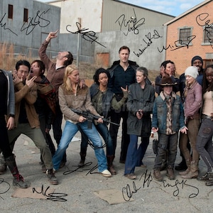 The Walking Dead cast pre signed photo print poster - 12x8 inches (30cm x 20cm) - N.0 2