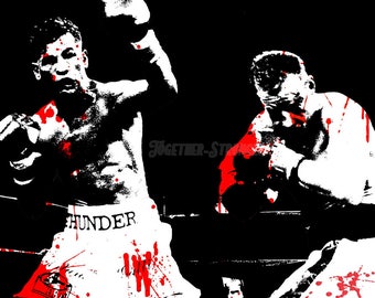 Arturo Gatti - Mickey Ward art de sang photo impression affiche - 12x8 pouces (30cm x 20cm) - Qualité superbe