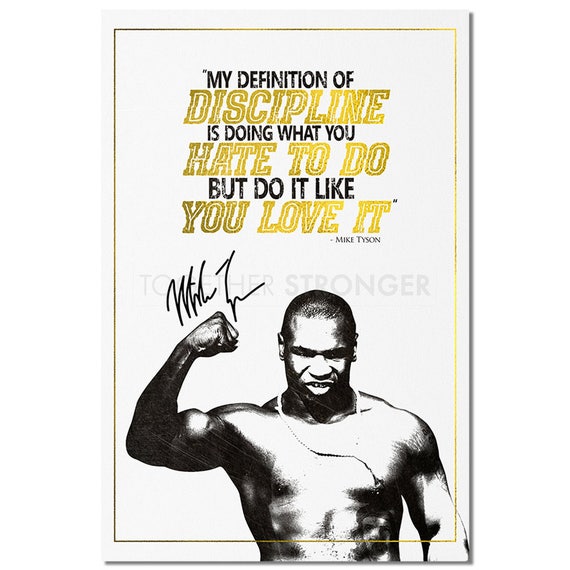 Mike Tyson Citation De Motivation Poster Imprimer Pre Signe Etsy