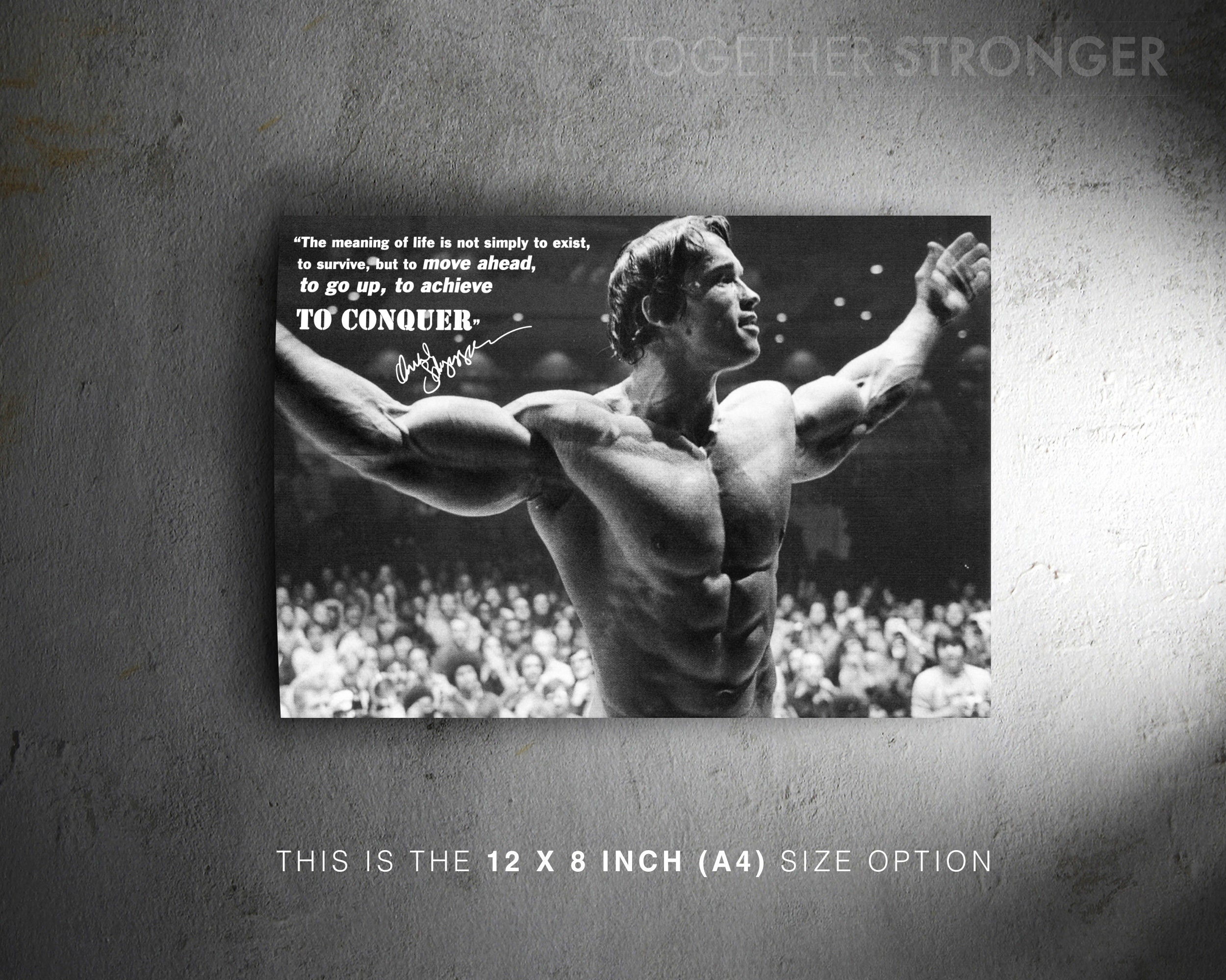 Arnold Schwarzenegger 61 Bodybuilder Motivation Entschlossenheit Zitat Poster Arnold Schwarzenegger 61 Bodybuilder Motivation Entschlossenheit Zitat Poster