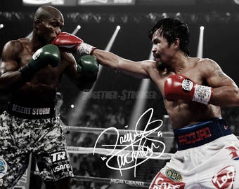 Manny Pacquiao pre signed photo print poster - 12x8 inches (30cm x 20cm) - N.0 2
