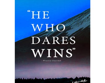 Winston Churchill quote art photo print poster - 12x8 inches (30cm x 20cm) - Superb quality - N.0 2