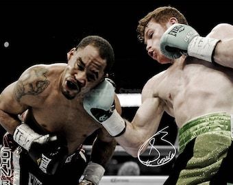 Saul Canelo Álvarez pre signed photo print poster - 12x8 inches (30cm x 20cm) - Superb quality