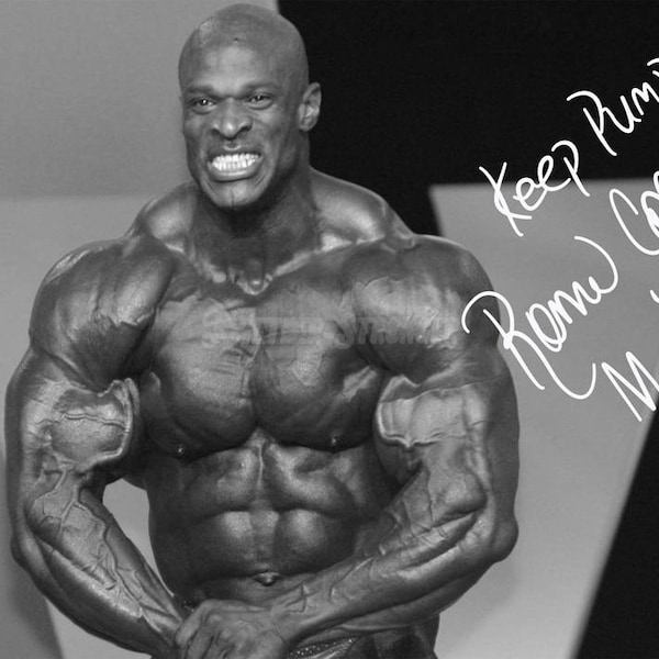 Ronnie Coleman pre signed photo print poster - 12x8 inches (30cm x 20cm) - Superb quality