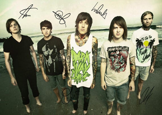 Bring Me the Horizon Pre Signed Photo Print Poster Superb Quality Oliver  Sykes 