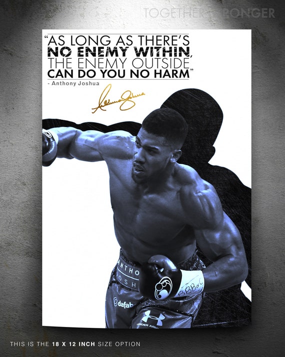 Anthony Joshua A4 260gsm quote  Photo Picture 