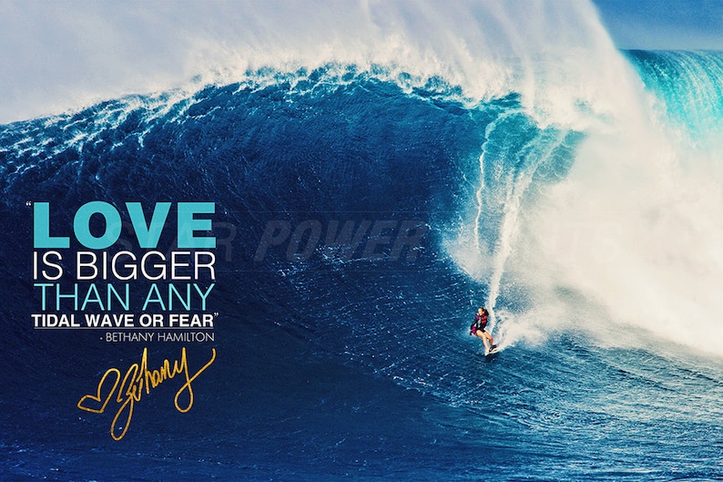 Bethany Hamilton Inspirational quote pre signed photo | Etsy