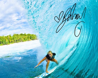 Bethany Hamilton pre signed photo print poster - 12x8 inches (30cm x 20cm) - Superb quality