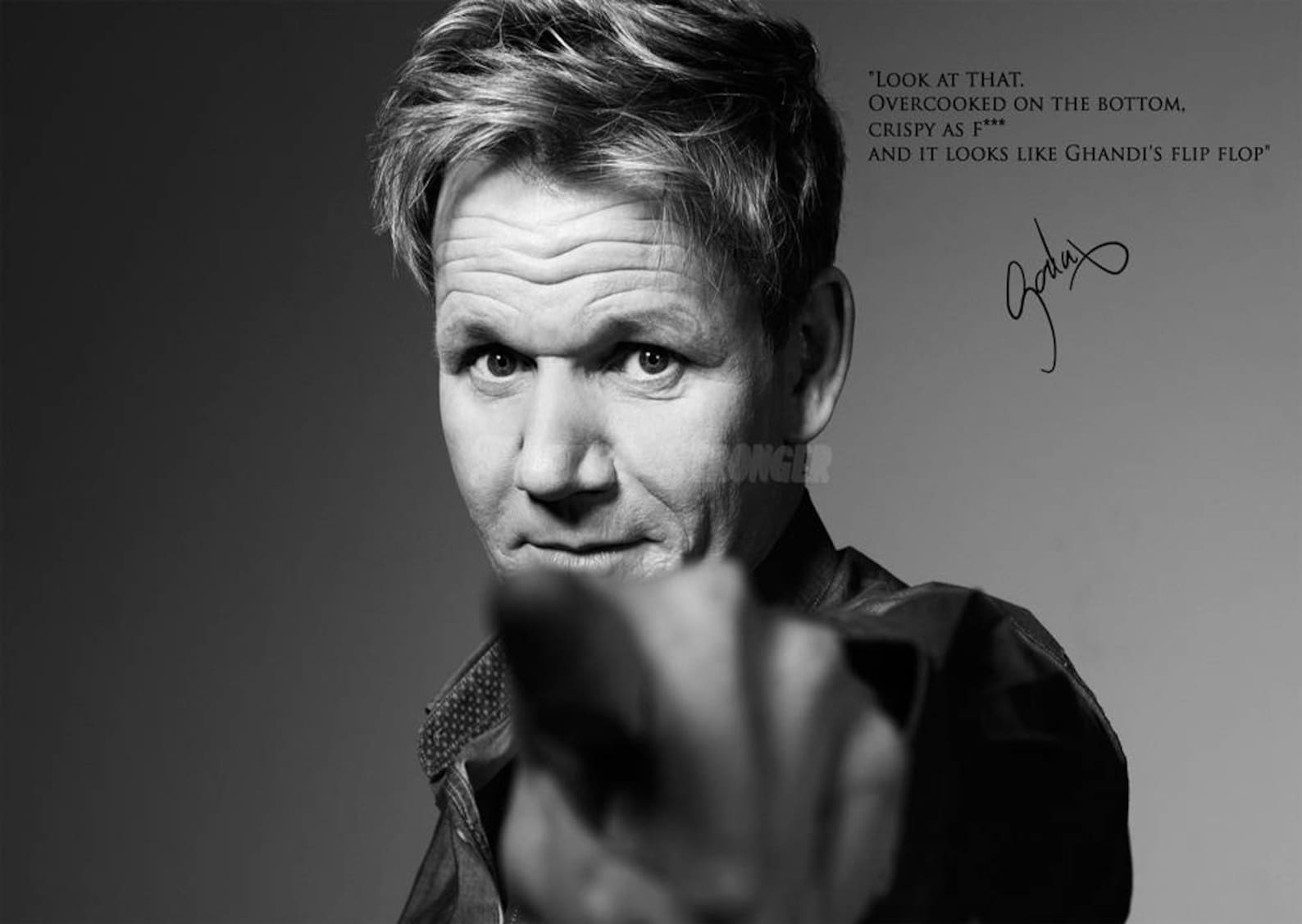 Gordon Ramsay Quote Art Pre Signed Photo Print Poster - 12x8 Inches ...