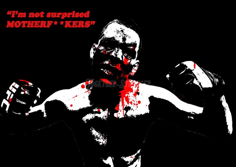 Nate Diaz Quote Art Pre Signed Photo Print Poster 12x8 Etsy