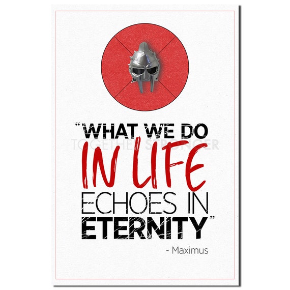 Gladiator Maximus Quote Art Photo Print Poster Etsy