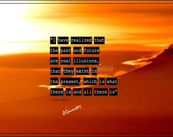 Alan Watts quote art pre signed photo print poster - 12x8 inches (30cm x 20cm) - Superb quality - N.0 2