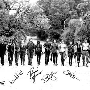 The Walking Dead cast pre signed photo print poster - 12x8 inches (30cm x 20cm) - N.0 3