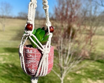 Handmade Macrame Mini Plant Hangers