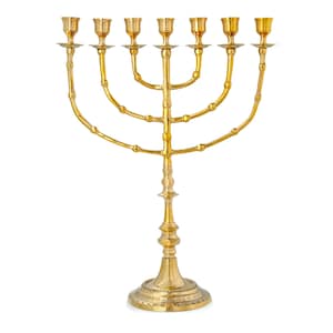 Salomons Menorah, 16" original brass cooper, vintage unique design,6529