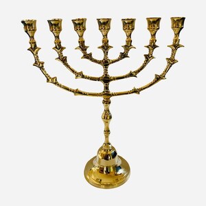 Salomons Menorah brass menorah 12 high image 4