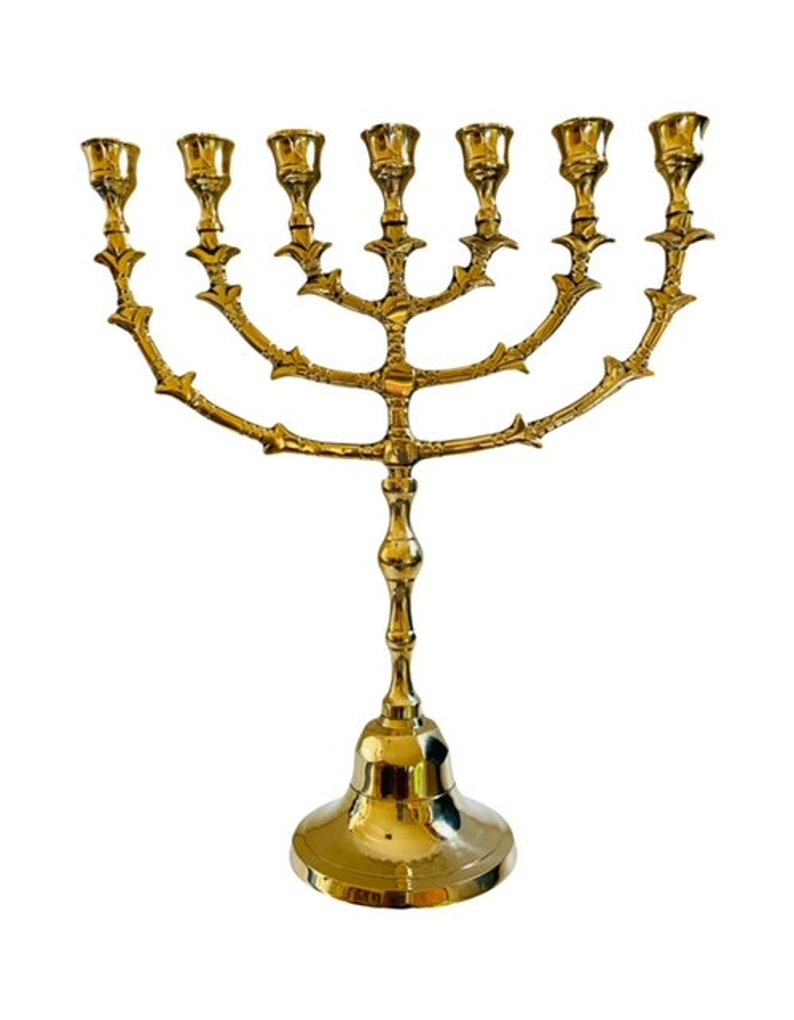 Salomons Menorah brass menorah 12 high image 3