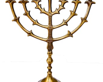 Menorah   12&quot; made of brass cooper, Salomon&#39;s Menorah brand , vintage design