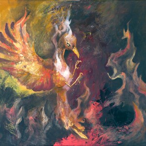 Rising From Ashes Oil Painting Print