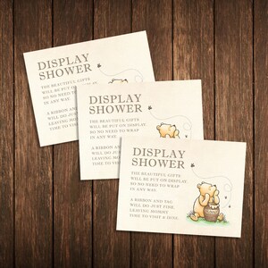 IMPRIMIBLE / Tarjeta de ducha de exhibición clásica de Pooh / Baby Shower / Invitaciones a fiesta de cumpleaños
