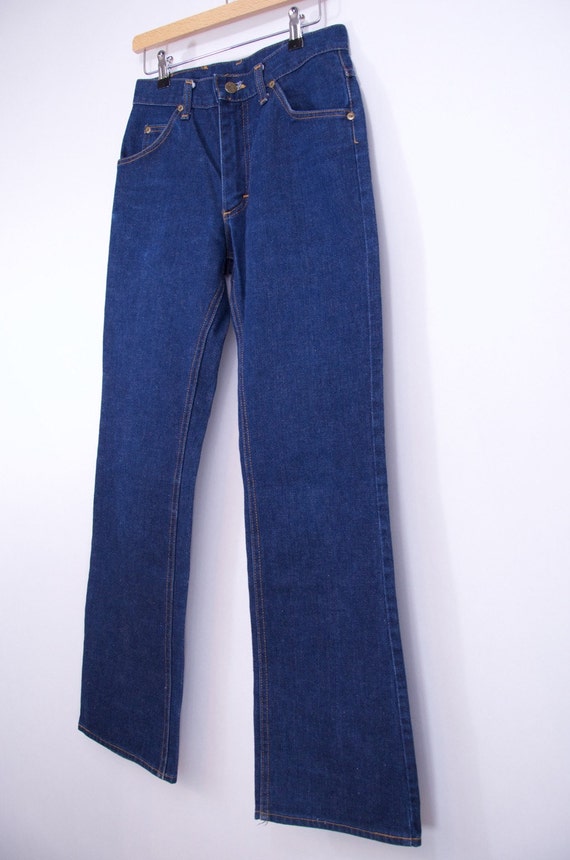 perfect vintage 70s LEE JEANS dark wash jeans 70s… - image 2