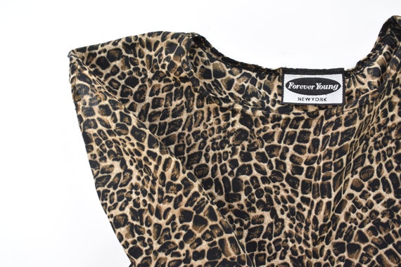 90s vintage LEOPARD print sleeveless dress - image 8