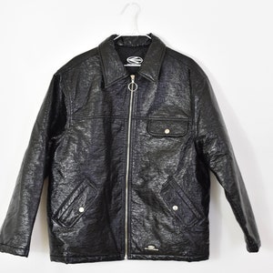 coolest 90s shiny black ENERGIE coat