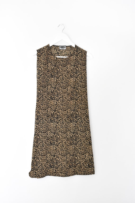 90s vintage LEOPARD print sleeveless dress - image 6