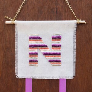 Personalized Hair Bow Holder - Initials - Purple and gold - Bow hanger - Chic bow holder - Nursery decor - baby girl shower gift