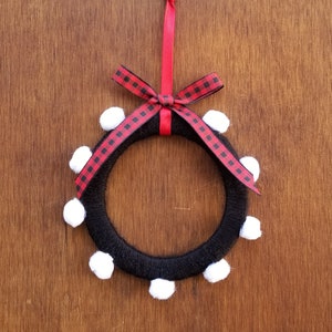 Dekoracja świąteczna w stylu boho chic - Mini wianek - Ozdoba wianka - Rustykalne Boże Narodzenie - Rustykalne ozdoby - Ozdoby boho - Ozdoba na prezent - Ozdoba w stylu wiejskim