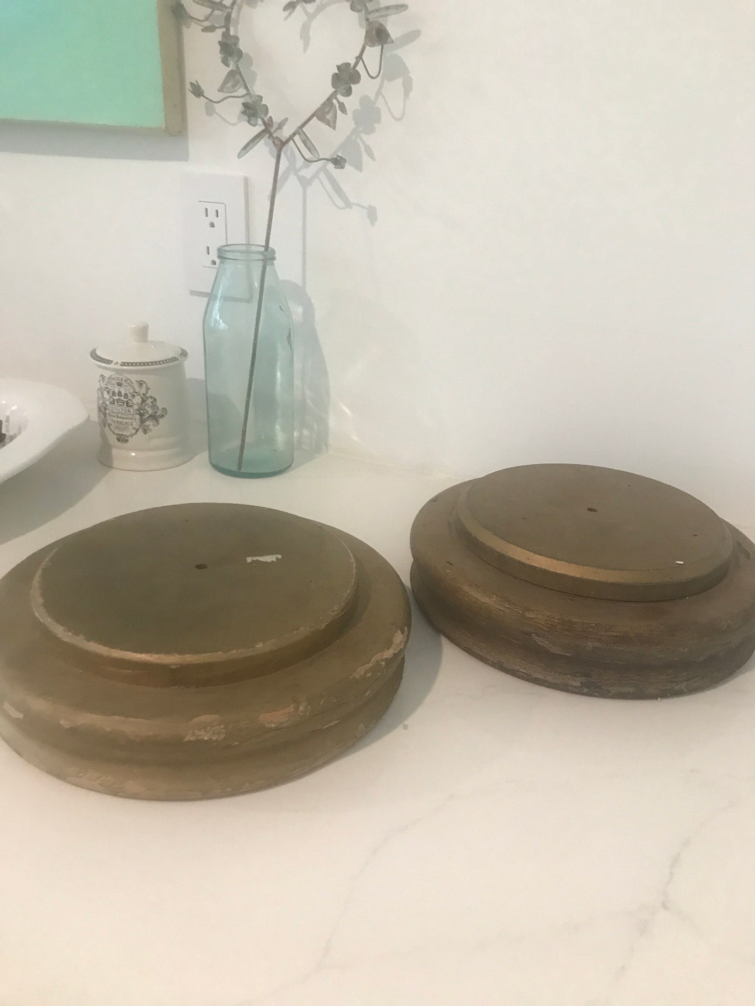 Set of 2 ARCHITECTURAL SALVAGE FRENCH Style Column Base Table Risers ...