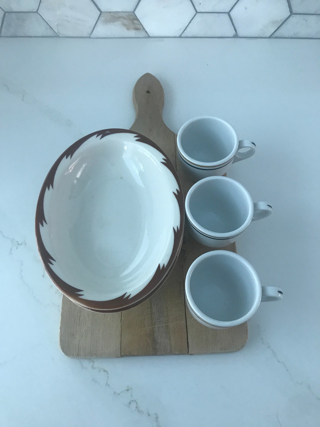 RETRO COFFEE BAR Set American Diner Ware 3 Espresso Cups 2 Etsy