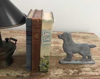 Vintage Aluminum Dog * Flat Metal Cocker Spaniel* Yard Art* Retro Fence topper* Wall Gallery Art * Kid's Room decor* Book shelf art