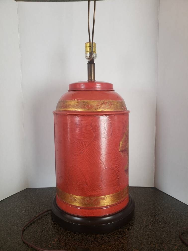 Antique English Tea Cansiter/Caddy Lamp Etsy