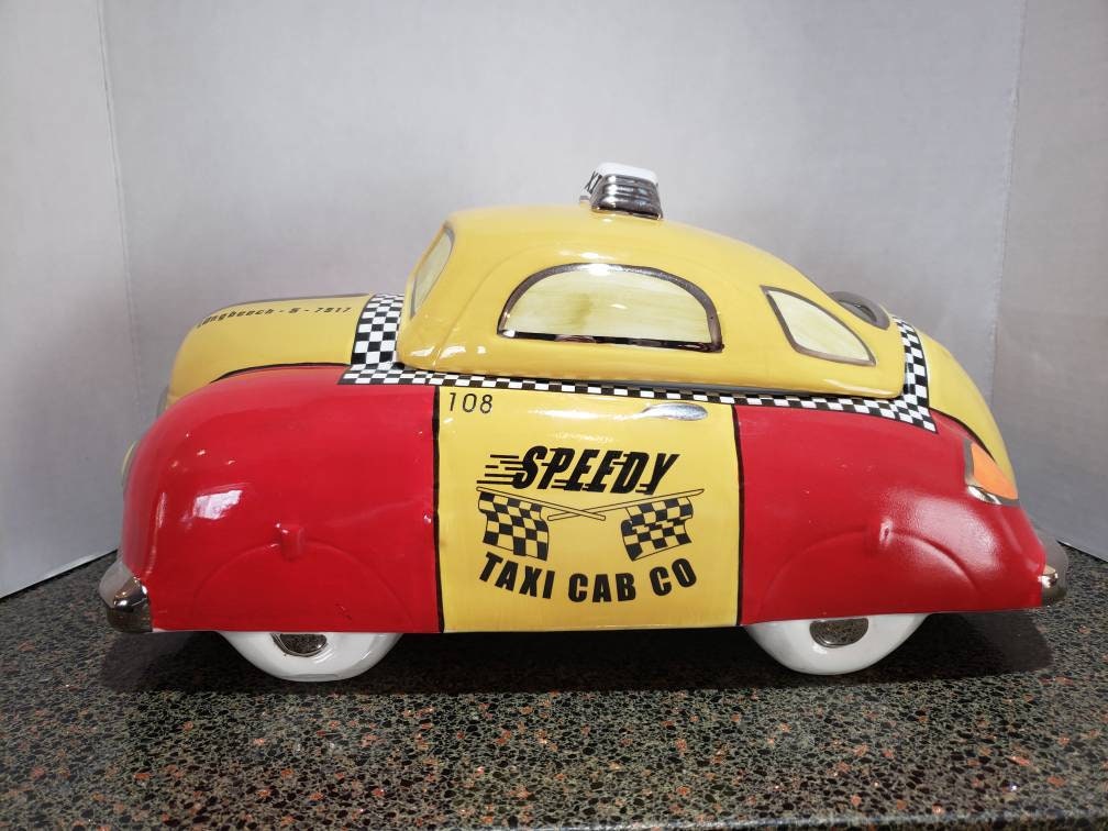 Henry Cavanagh 108 Speedy Taxi Cab Cookie Jar Etsy