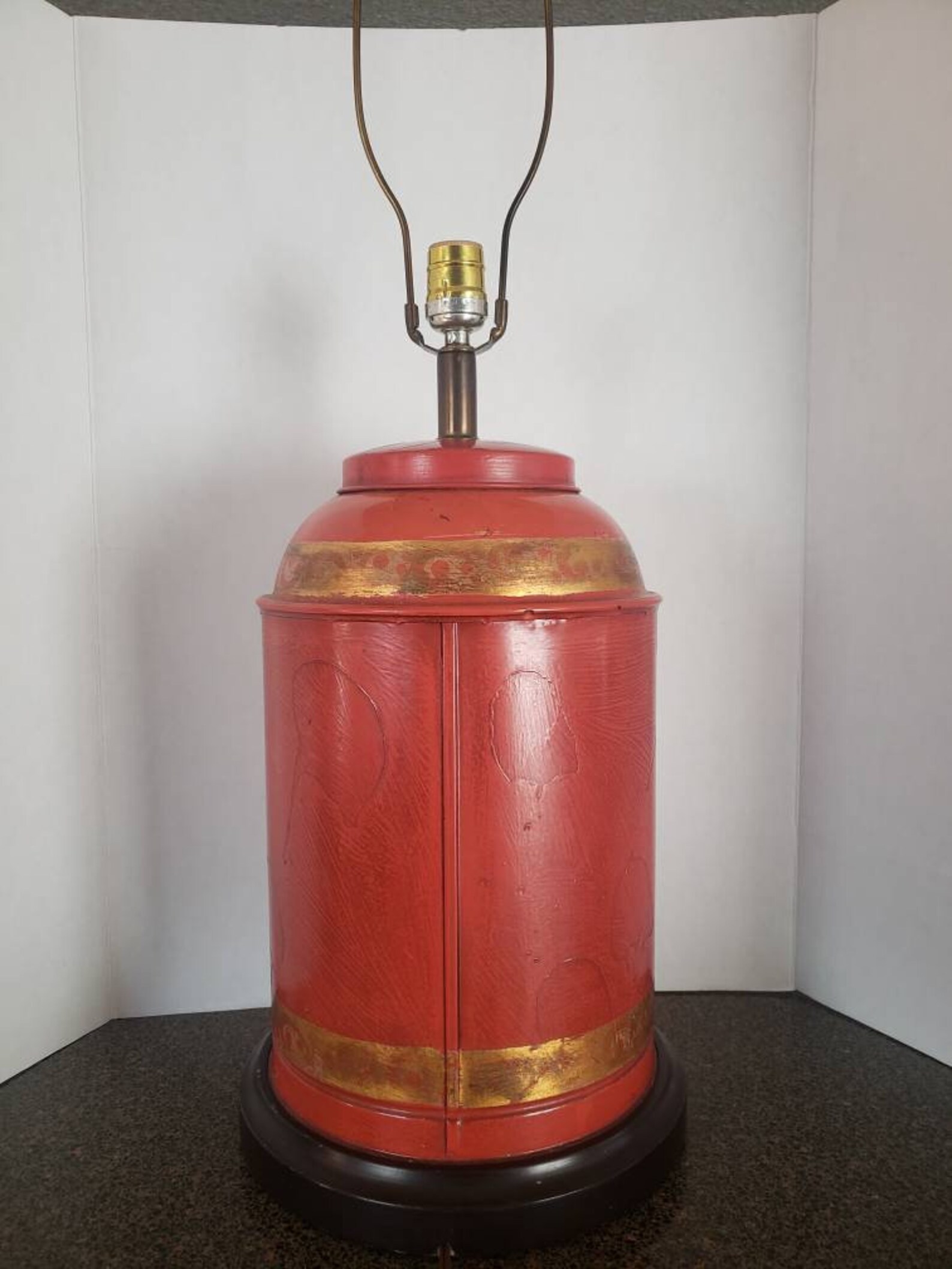 Antique English Tea Cansiter/Caddy Lamp Etsy