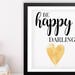 Printable Quote Art, 8x10 Printable Wall Art, Be Happy Darling, Office ...