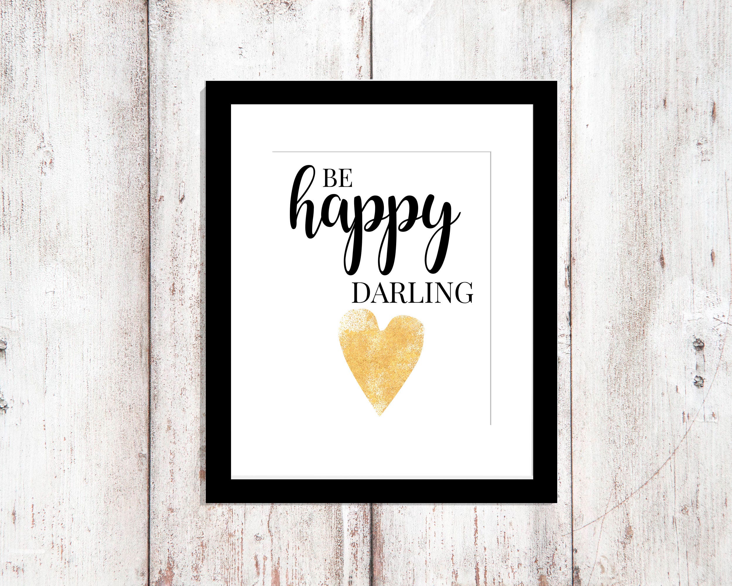 Printable Quote Art 8x10 Printable Wall Art Be Happy - Etsy